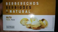Berberechos al natural. Tamaño pequeño