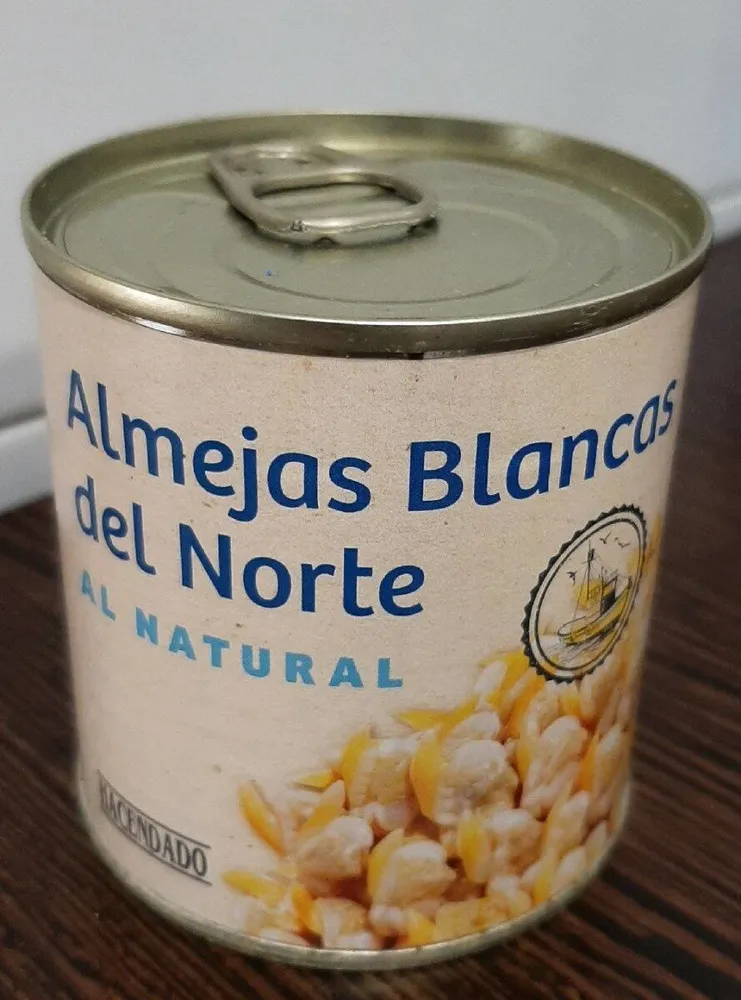 Almejas blancas del norte al natural