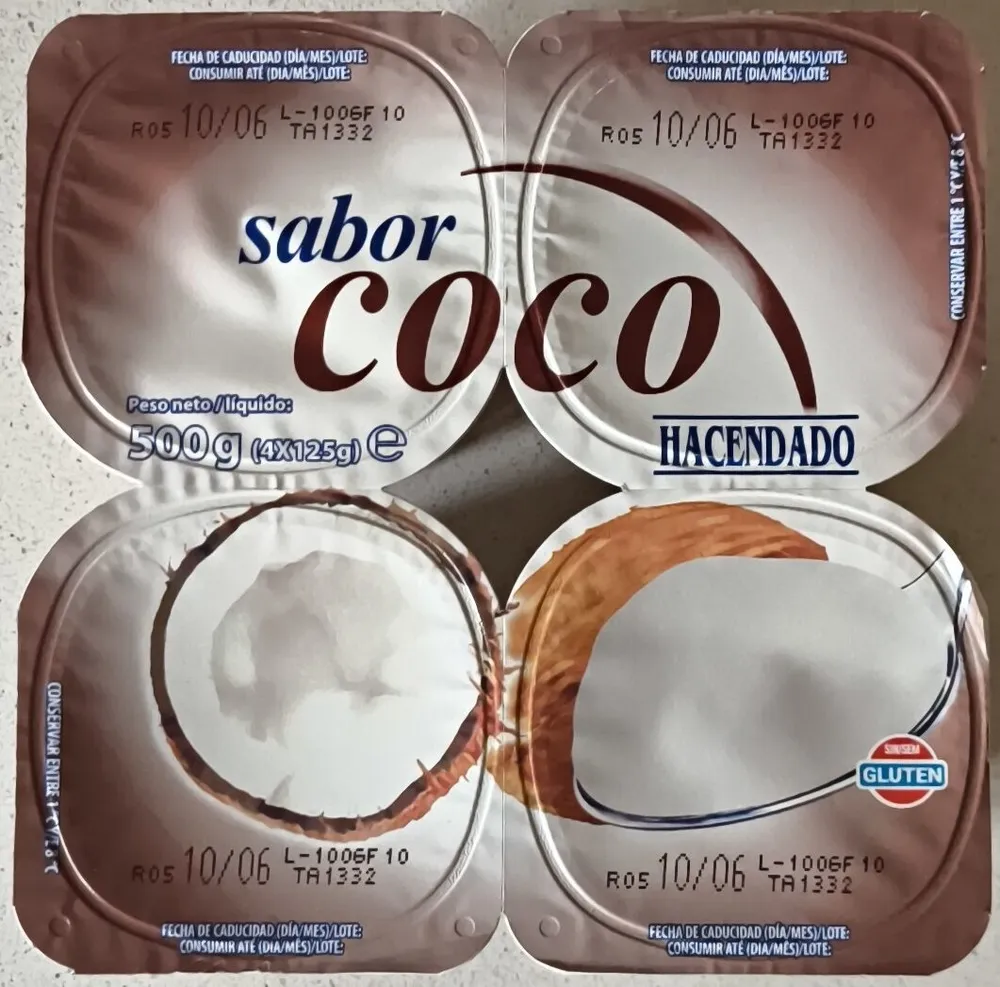 Yogur sabor coco