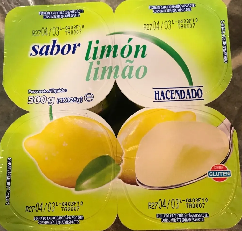 Yogur sabor limón