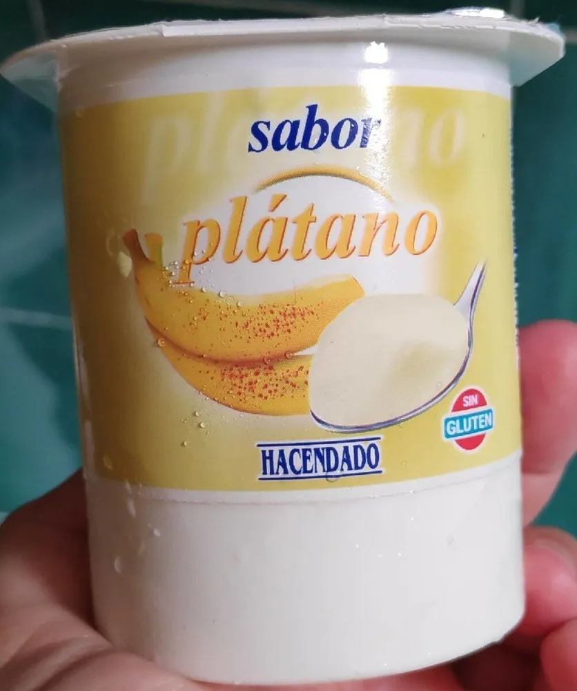 Yogur sabor plátano