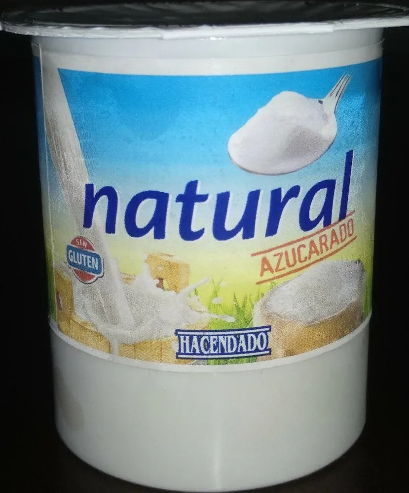 Yogurt natural azucarado