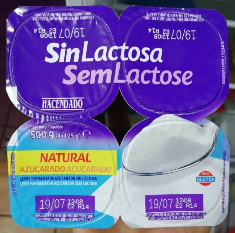 Yogur sin lactosa natural educorado