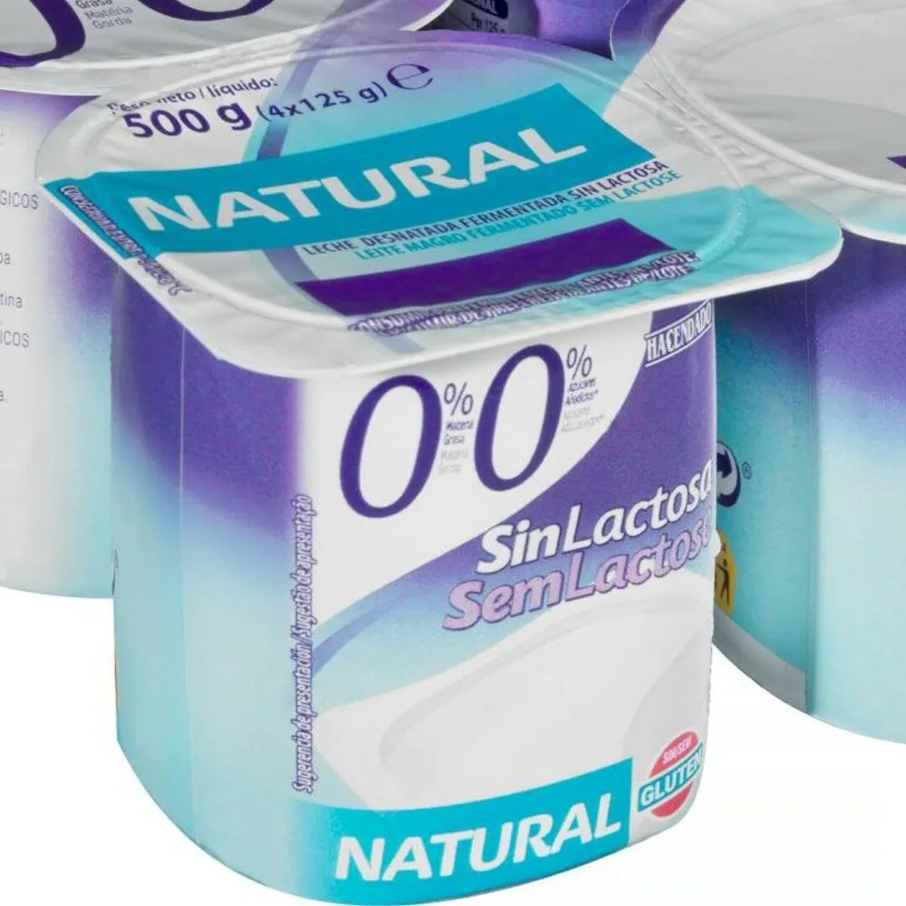 Yogur natural sin lactosa 0%