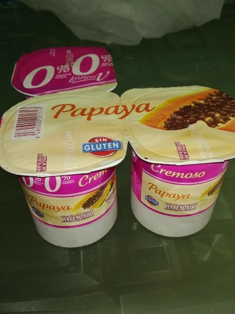 Yogur cremoso papaya