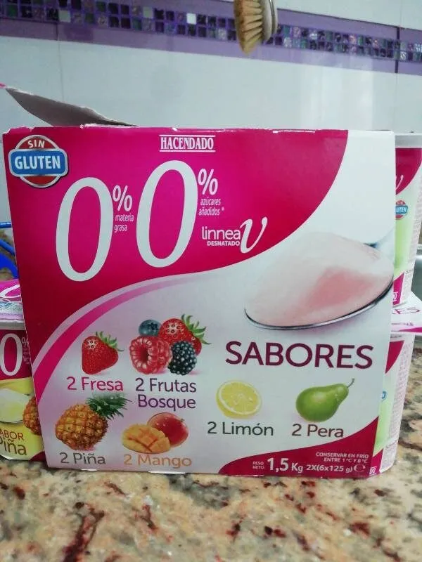 Yogures 0% sabores