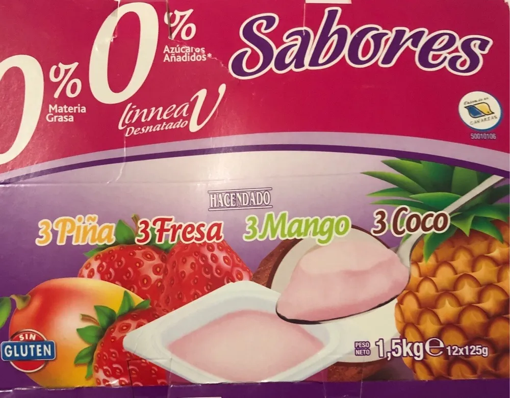 Yogur 0% sabores