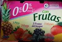 Yogures con frutas 0%