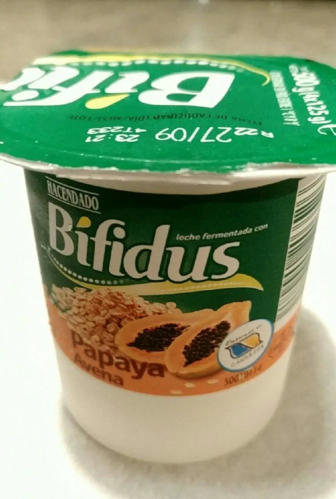 Bífidus con papaya y avena
