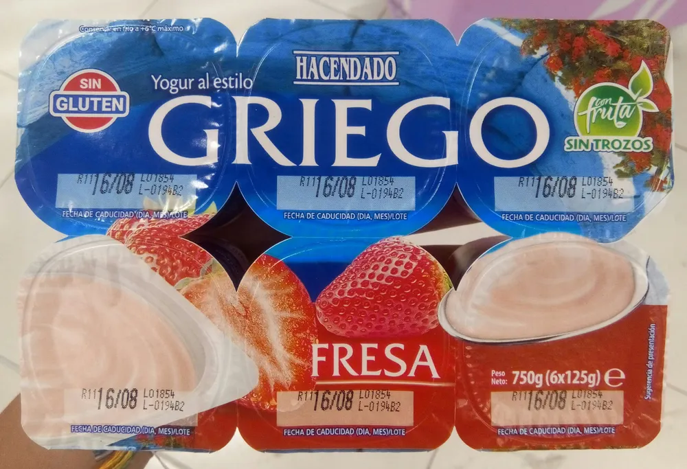 Yogur griego fresa