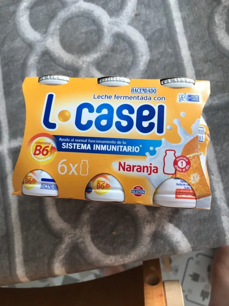 Leche fermentada con L.Casei sabor naranja