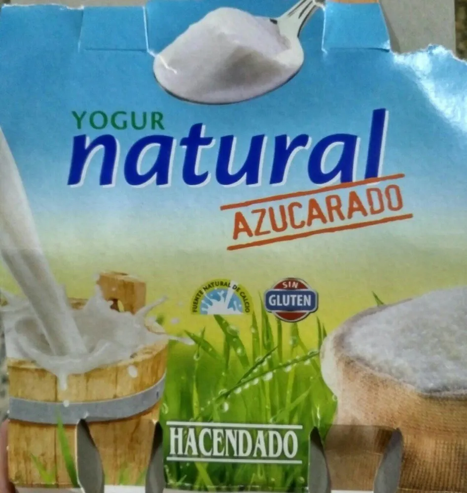 Yogur natural azucarado