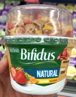 Bífidus natural azucadado con cereales y fresas