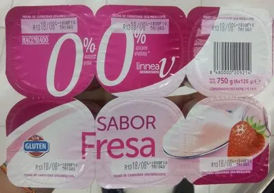Yogur sabor fresa 0%