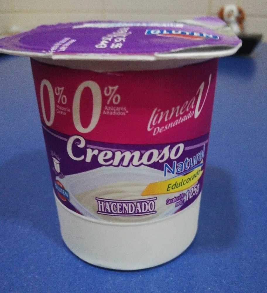 Yogur cremoso natural edulcorado