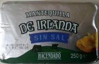 Mantequilla de Irlanda sin sal