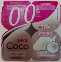 Yogur sabor coco 0%