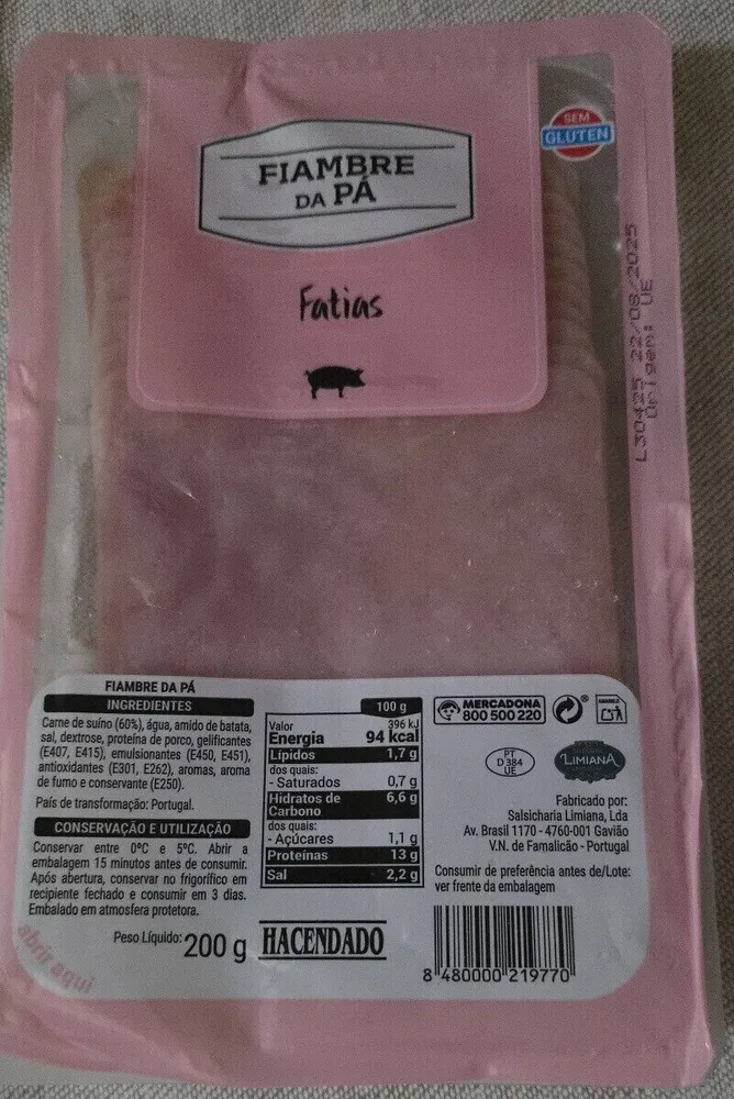 Fiambre da Pá Fatias