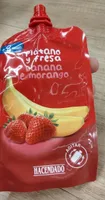 Puré de plátano y fresa