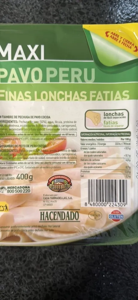 Maxi pavo finas lonchas