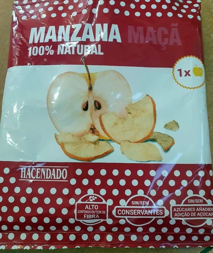 Manzana deshidratada 100% natural