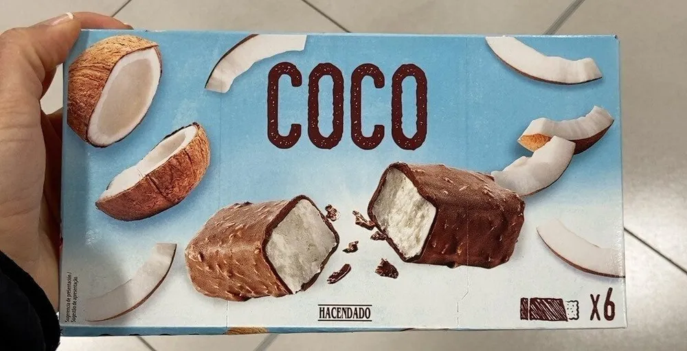 Barrita helado coco