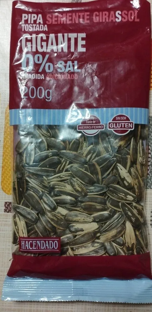 Pipas girasol tostadas gigantes 0% sal añadida