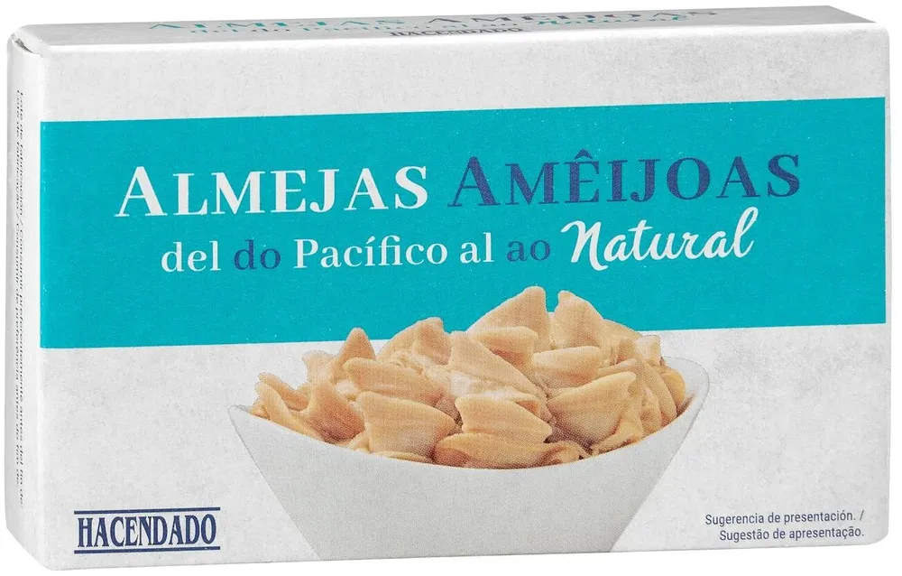 Almejas del Pacífico al natural