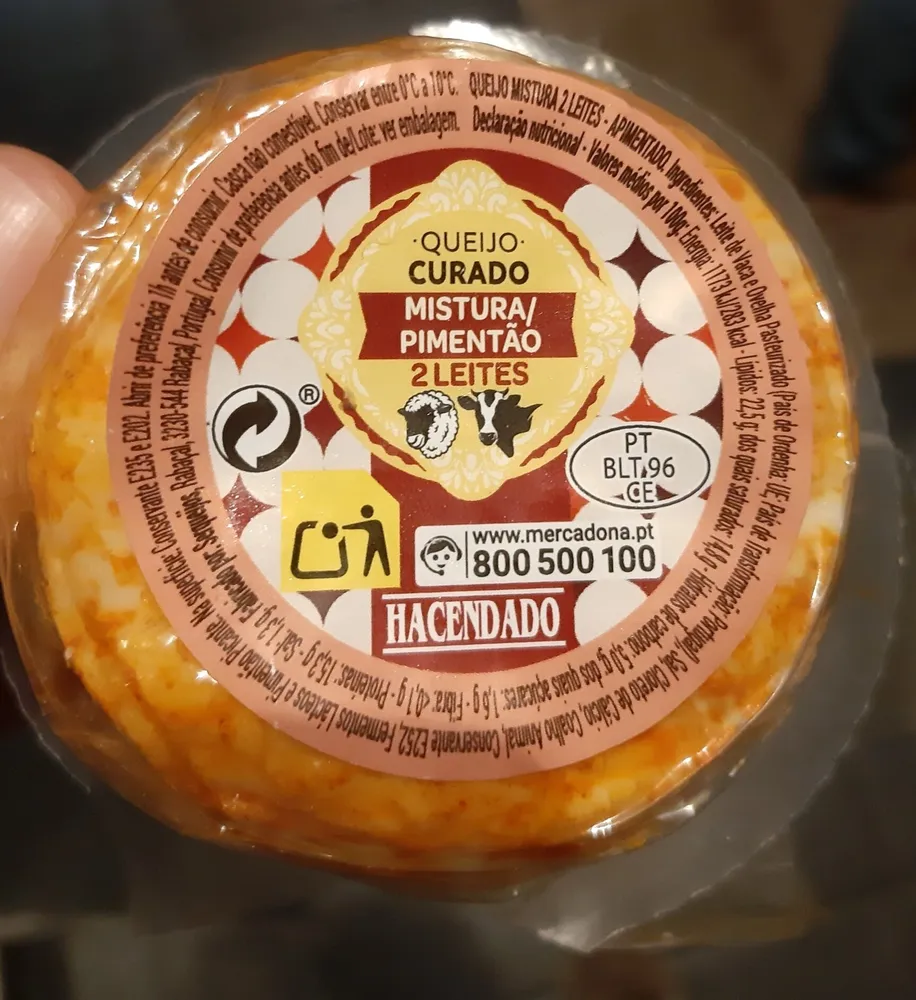 Queijo Curado Mistura / Pimentão 2 Leites
