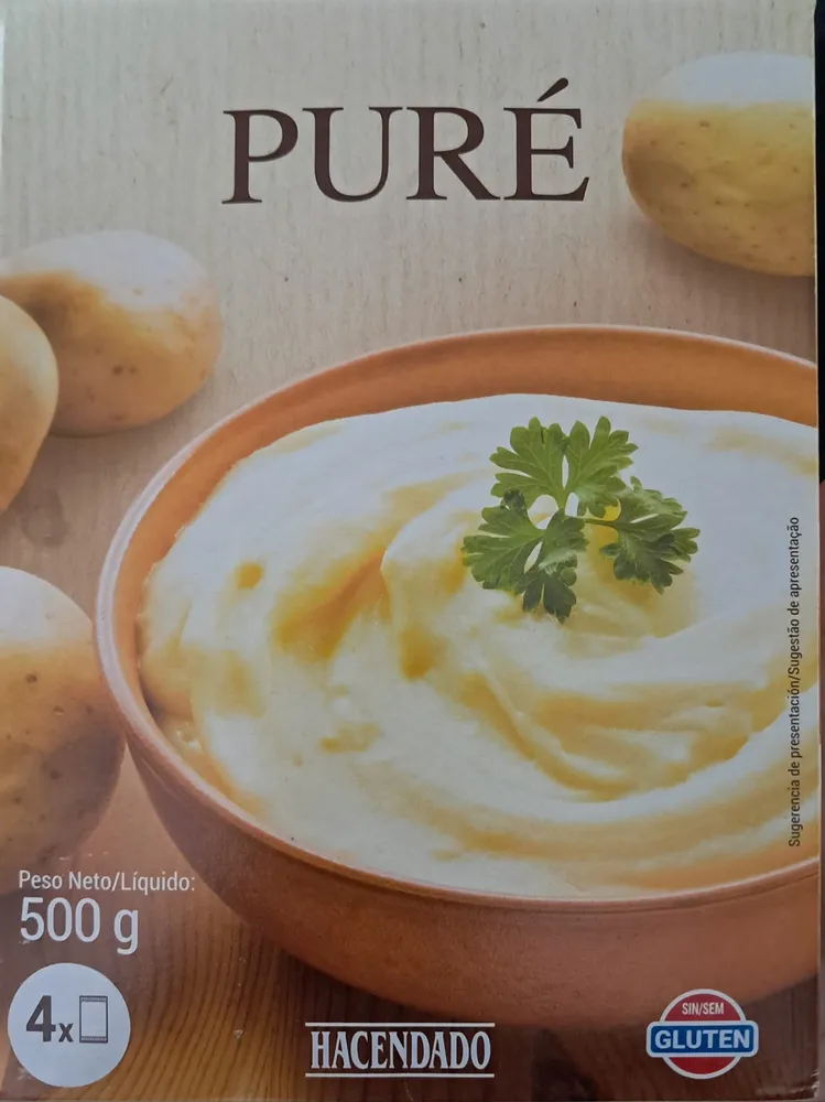 Puré de patatas en copos instantáneo preparado