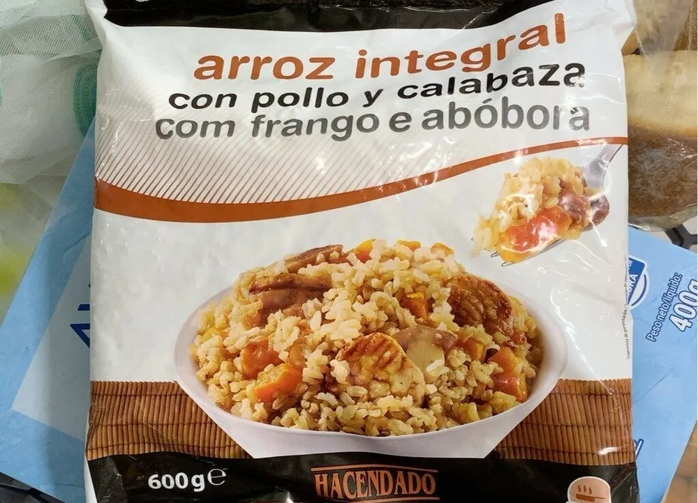 Arroz integral con pollo y calabaza