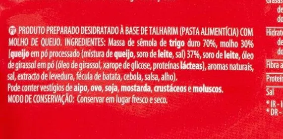 Talharim com molho de queijo