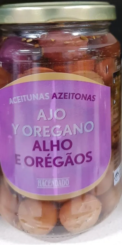 Aceitunas ajo y orégano