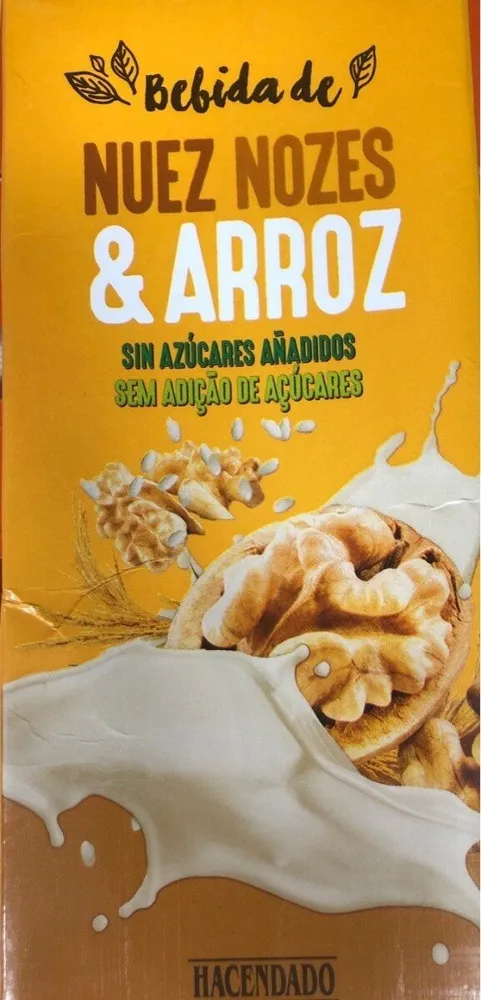 Bebida de nuez y arroz
