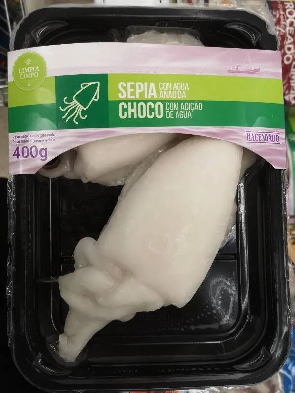 Sepia con agua añadida