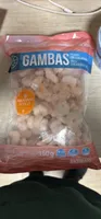 Gambas peladas con agua añadida
