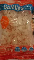 Gambas peladas con agua añadida