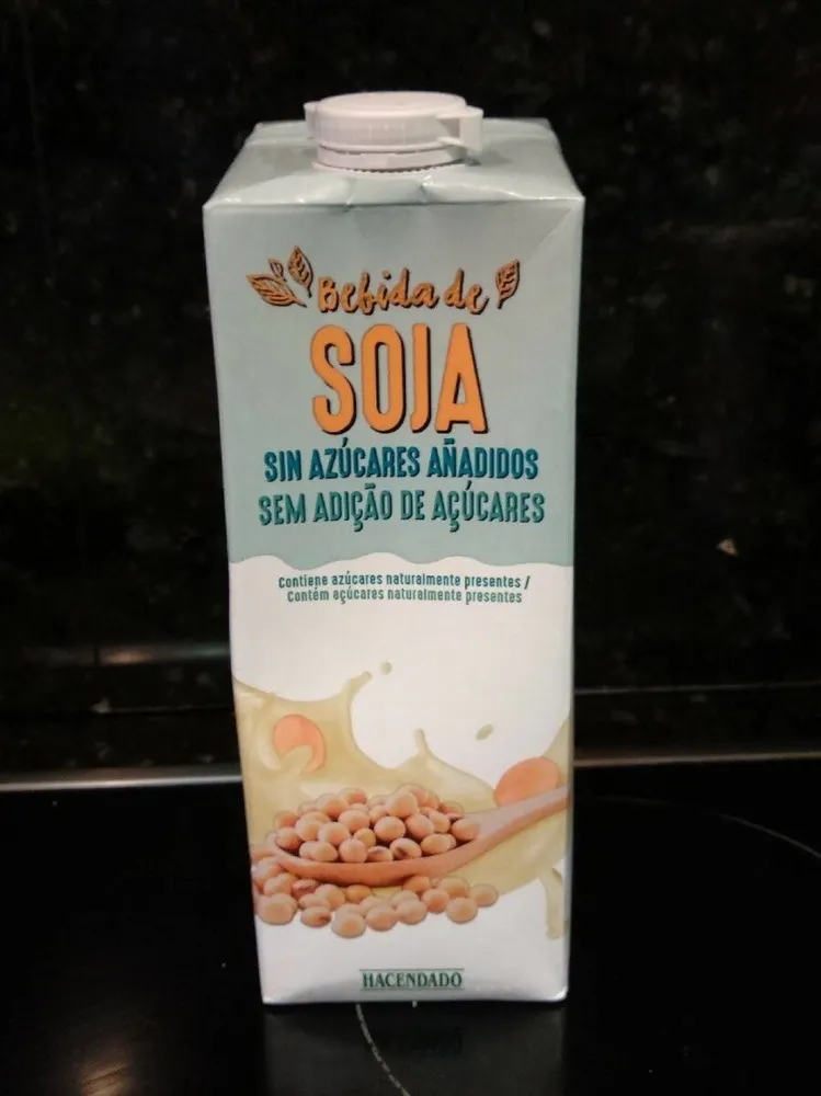 Bebida de soja sin azúcares añadidos