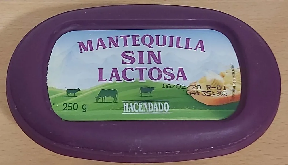 Mantequilla sin lactosa