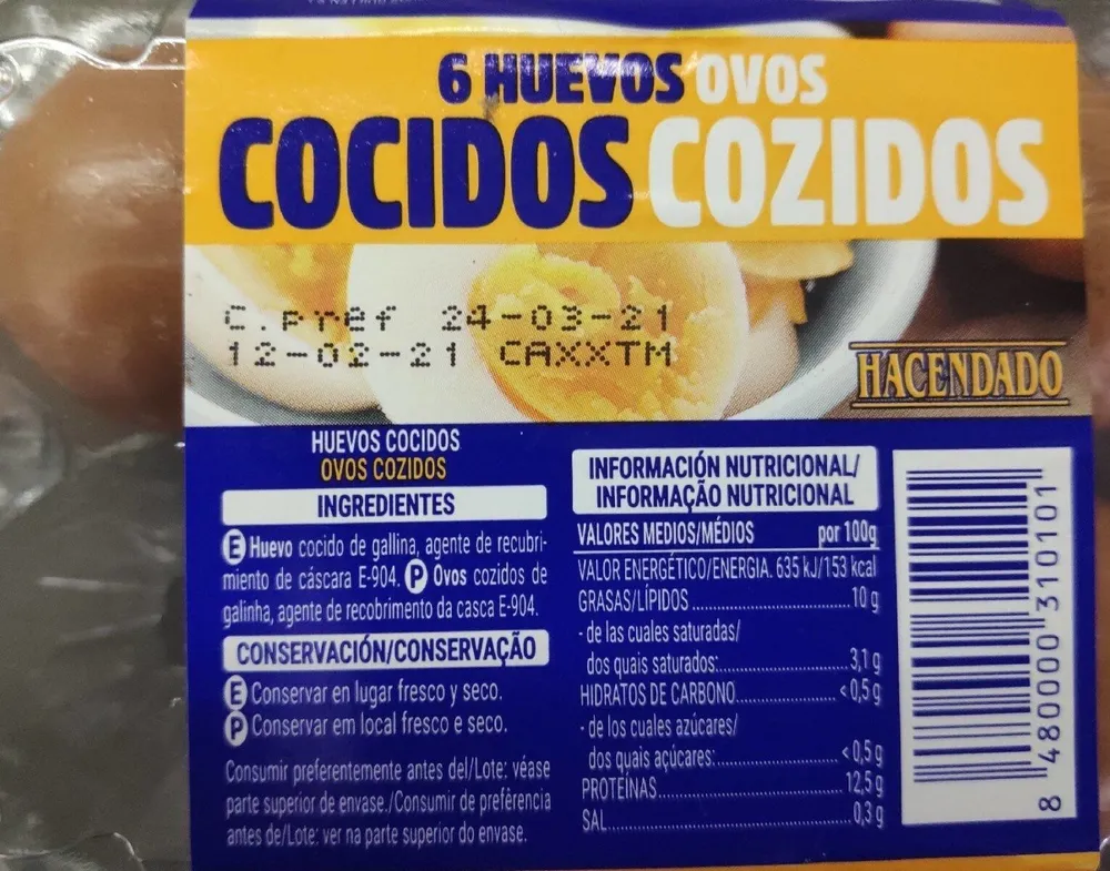 Huevos cocidos