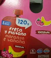 Fresa y plátano 100% fruta
