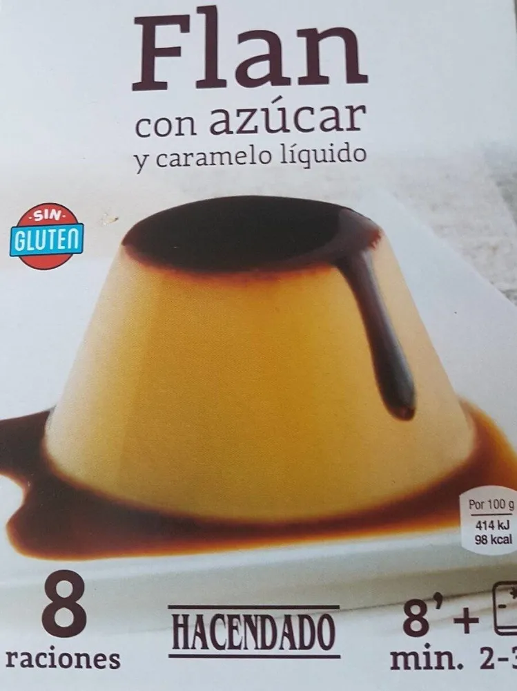 Flan con azúcar