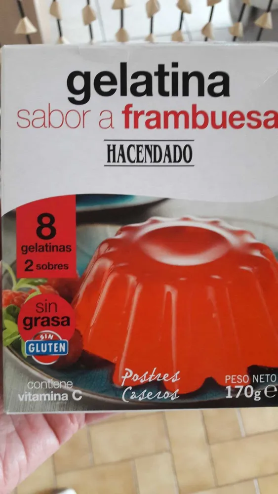 Gelatina sabor frambuesa