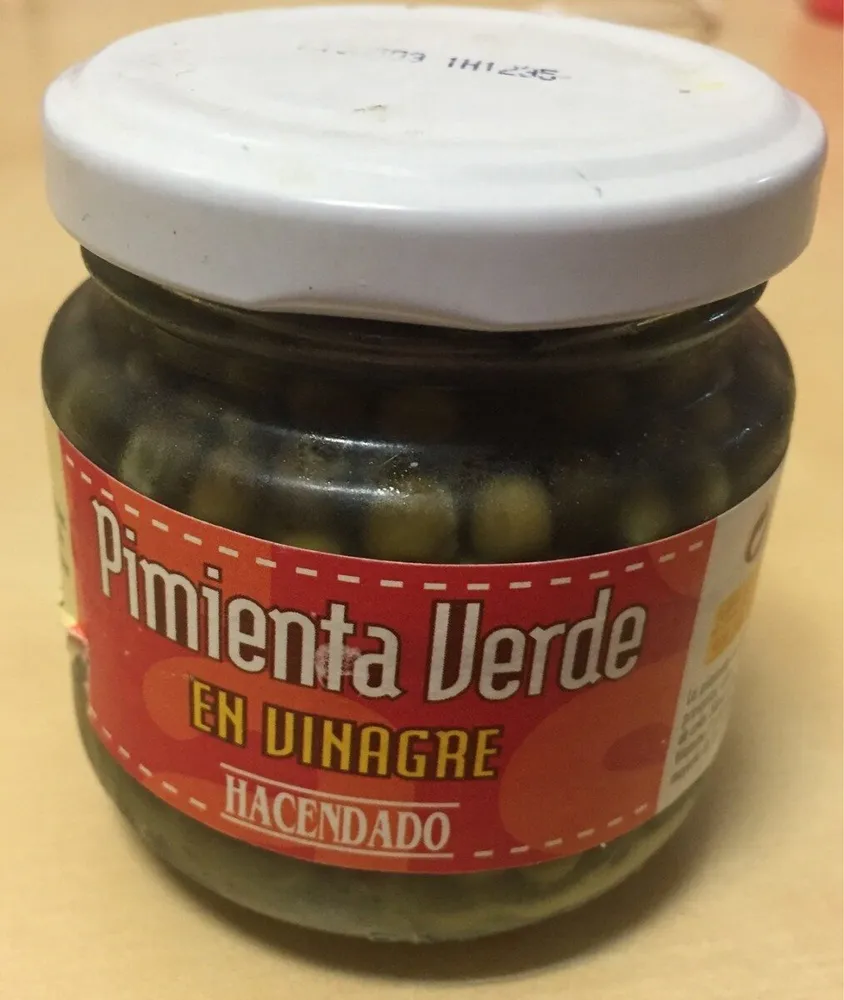 Pimienta verde en vinagre
