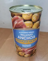 Aceitunas verdes rellenas anchoas (reducida en sal)