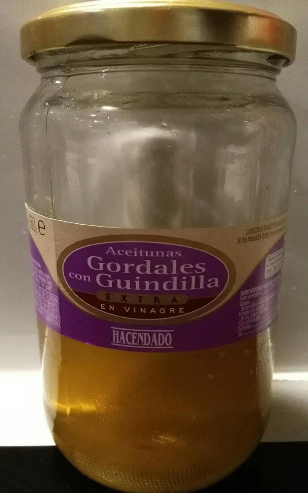 Aceitunas gordales con guindilla extra en vinagre