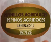Pepinillos agridulces laminados