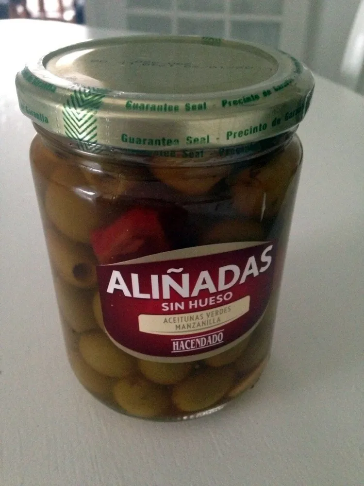 Aceitunas sin hueso aliñadas