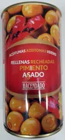 Aceitunas verdes rellenas de pimiento asado
