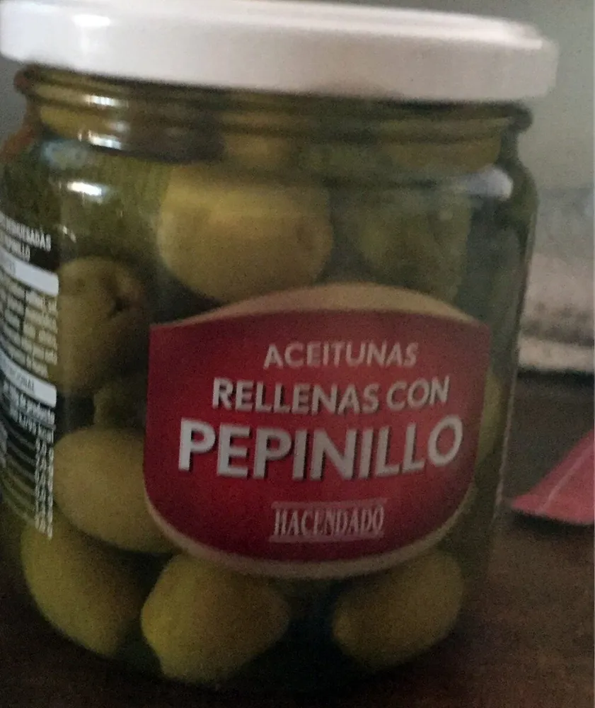 Aceitunas rellena con pepinillo